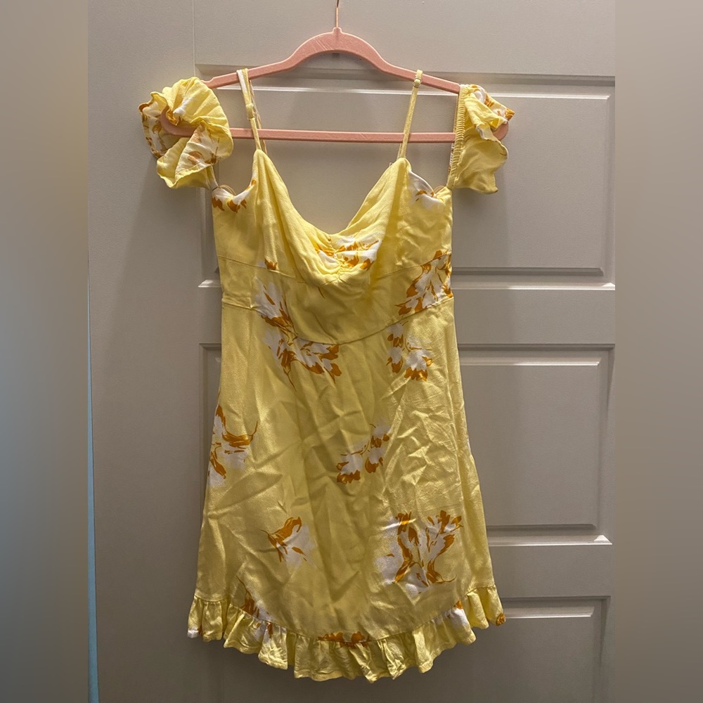 Yellow floral dress